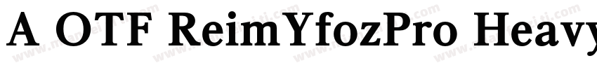 A OTF ReimYfozPro Heavy字体转换